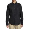 RVCA Men’s Thatll Do Stretch Long Sleeve Woven Button Front Shirt(Black S125)