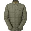 Rab Men’s Downtime Shirt Down Insulated Button-Down Jacket for Hiking, Camping & Casual Use(Light Khaki)