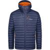 Rab Men’s Microlight Alpine 700-Fill Down Hooded Puffer Jacket for Hiking & Skiing(Deep Ink (Marmalade))