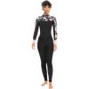 Roxy Womens 3/2mm Swell Series Back Zip Fullsuit Wetsuit(Anthracite Paradise Found S)