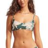 Seafolly Women’s Standard Bralette Bikini Top Swimsuit with Clip Back(Fleur De Bloom Evergreen)