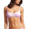 Seafolly Women’s Standard Bralette Bikini Top Swimsuit with Clip Back(Fleur De Bloom Wild Rose)