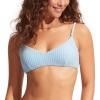 Seafolly Women’s Standard Bralette Bikini Top Swimsuit with Clip Back(Havana Powder Blue)