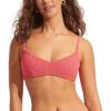 Seafolly Women’s Standard Bralette Bikini Top Swimsuit with Clip Back(Havana Sun Kissed Coral)