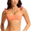Seafolly Women’s Standard Bralette Bikini Top Swimsuit with Clip Back(Lucia Melon)