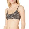 Seafolly Women’s Standard Bralette Bikini Top Swimsuit with Clip Back(Safari Spot Black)