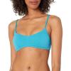 Seafolly Women’s Standard Bralette Bikini Top Swimsuit with Clip Back(Sea Dive Blue Grass)