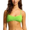 Seafolly Women’s Standard Bralette Bikini Top Swimsuit with Clip Back(Sea Dive Jasmine Green)