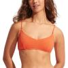 Seafolly Women’s Standard Bralette Bikini Top Swimsuit with Clip Back(Sea Dive Mandarin)