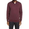 TravisMathew mens Cloud Quarter Zip 2.0(Heather Dark Red)