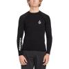 Volcom Men’s Solid UPF 50+ Long Sleeve Rashguard(Black Stone)