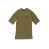 Volcom Mens Solid UPF 50+ Short Sleeve RashguardRash Guard Shirt(Military 2)