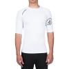 Volcom Mens Solid UPF 50+ Short Sleeve RashguardRash Guard Shirt(White)