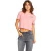 Volcom Womens Short Sleeve Pocket Dial Tee – Crew Neck T-Shirt with Chest Pocket and Screen Print(Desert Pink)