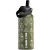 Wondery Parks of the USA® Water Bottle With 63 Waterproof Stickers of Parks (USA), 32 oz Stainless Steel Water Bottle for Traveling, Hiking, Camping, National Park Gifts- WHITE(Forest)