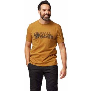 Fjallraven Fjall Raven Lush Logo Mens Active Shirts & Tees Size M, Color: Acorn/Yellow-Yellow, Medium