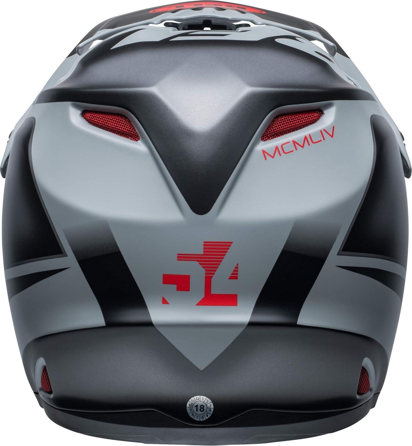 imageBELL Full9 Fusion MIPS Lightweight Fiberglass Shell Adult Full Face MTB Downhill BMX HelmetMatte BlackGrayCrimson Discontinued