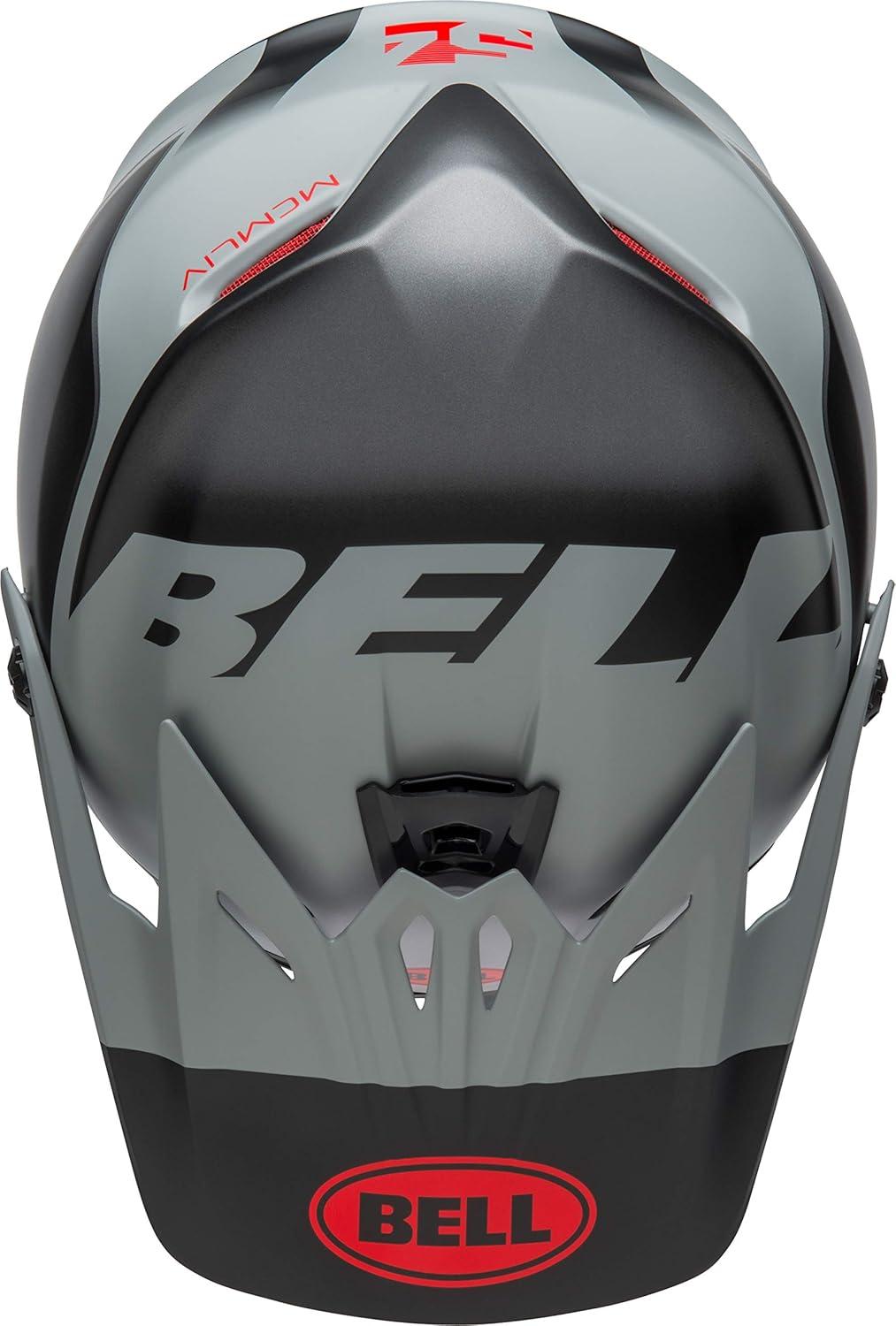 imageBELL Full9 Fusion MIPS Lightweight Fiberglass Shell Adult Full Face MTB Downhill BMX HelmetMatte BlackGrayCrimson Discontinued