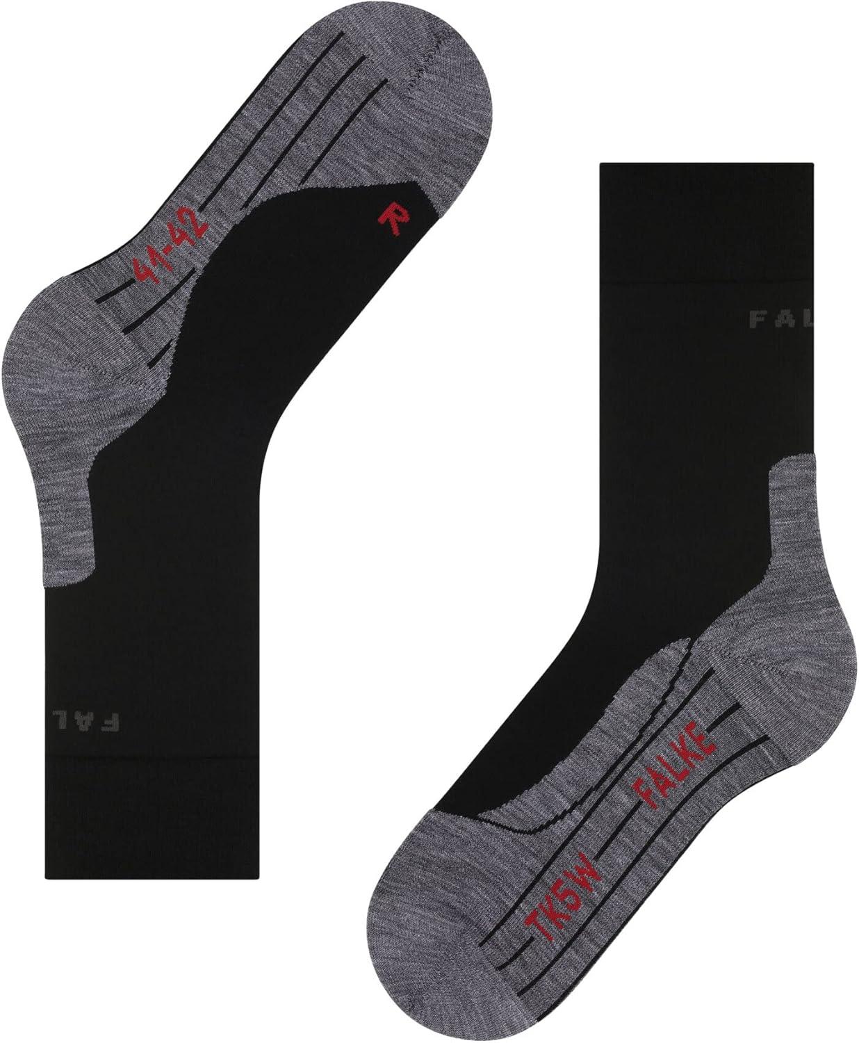imageFALKE Womens TK5 Wander Hiking Socks 1 PairBlack Blackmix 3010