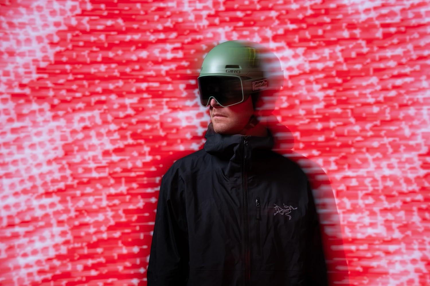 imageGiro Method Snow Goggle 2021Hedge Green All Access Vivid Ember