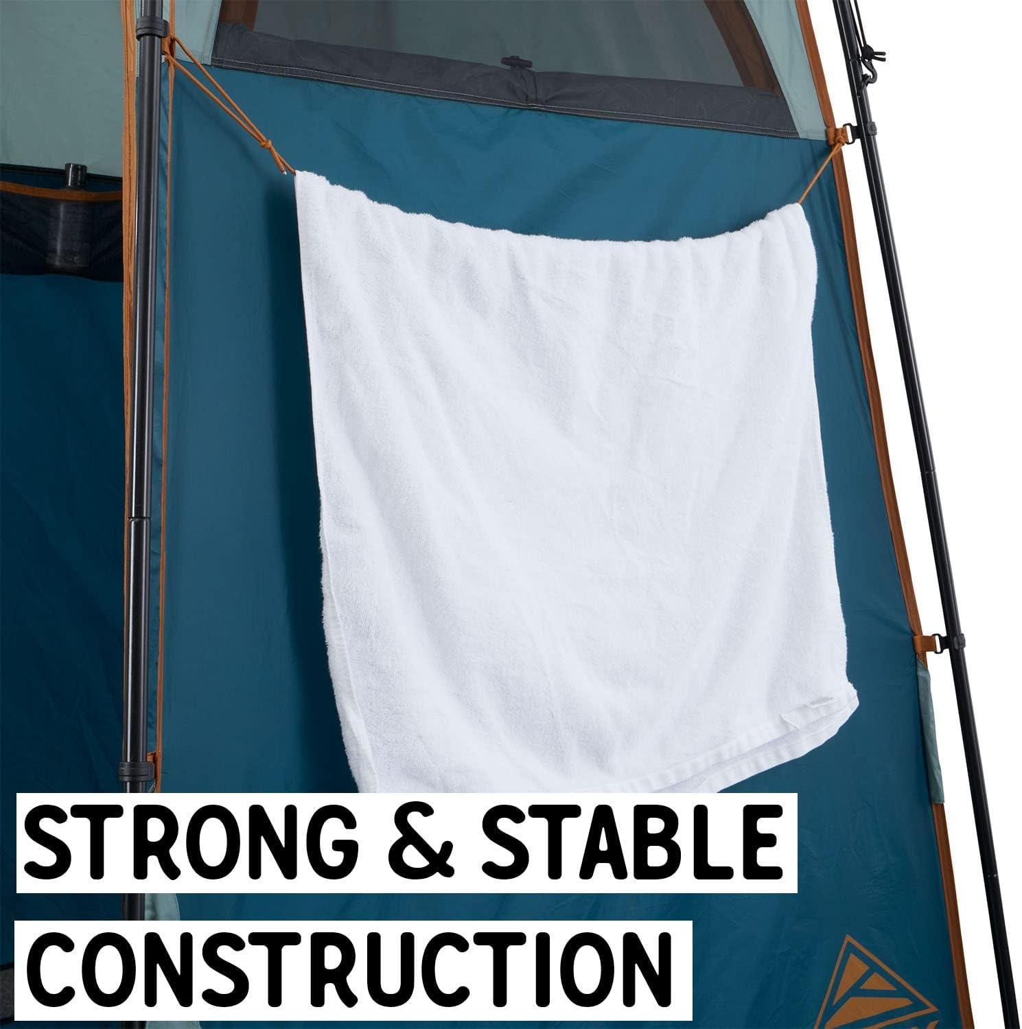 imageKelty Discovery H2GO Privacy Shelter Campsite Shower and Changing Shelter Zippered Entry Steel Pole Frame FreestandingIceberg Green