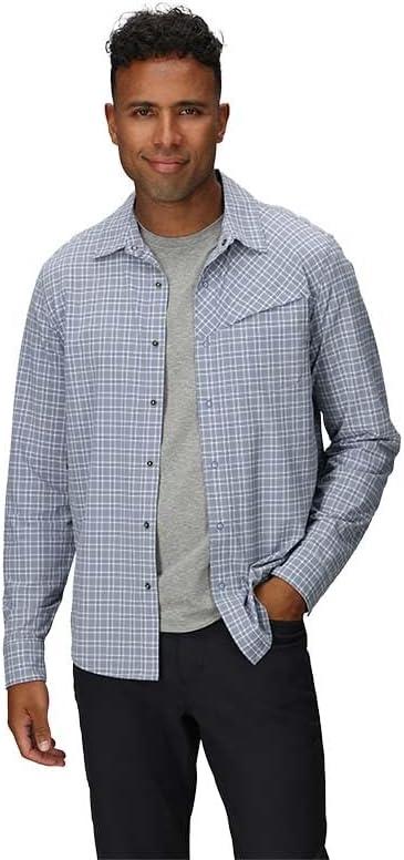 imageMens Astroman Long Sleeve Sun ShirtGalactic Plaid