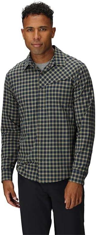 imageMens Astroman Long Sleeve Sun ShirtGold Nebula Plaid