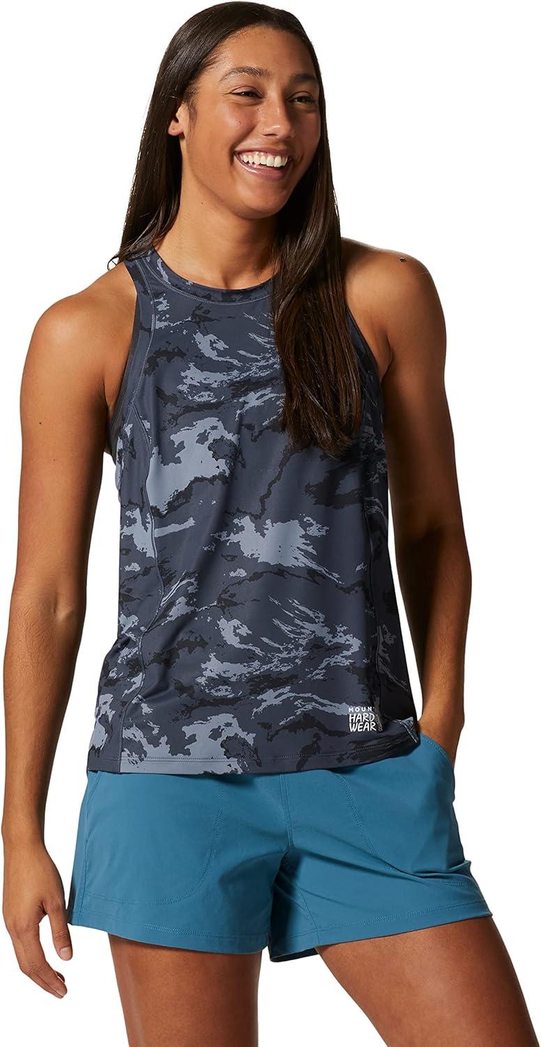 imageMountain Hardwear Womens Crater Lake TankBlue Slate Crag Camo Print