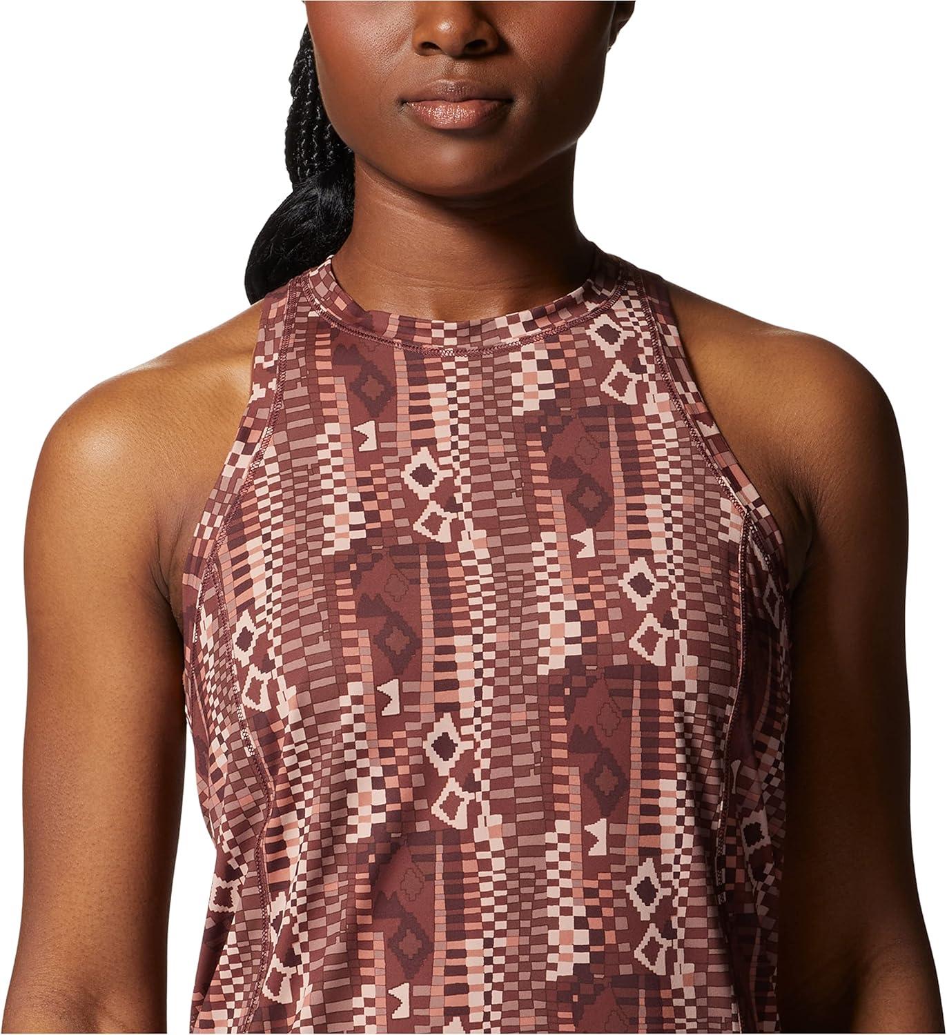 imageMountain Hardwear Womens Crater Lake TankWashed Raisin Geo Print