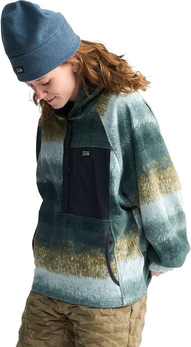 imageMountain Hardwear Womens Microchill Snap Neck PulloverBlue Sage Gradient Stripe