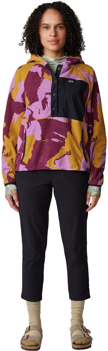 imageMountain Hardwear Womens Microchill Snap Neck PulloverLilac Glow Snowdrifts Print