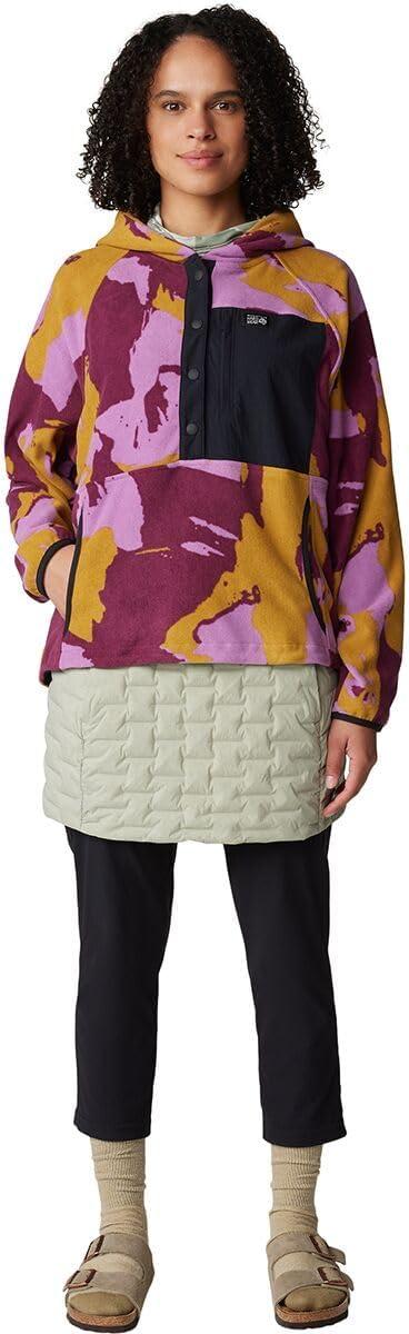 imageMountain Hardwear Womens Microchill Snap Neck PulloverLilac Glow Snowdrifts Print