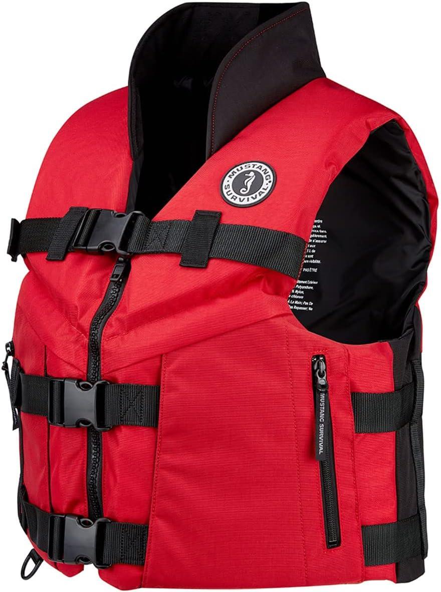 imageMustang Survival Accel 100 Fishing Foam Vest XLarge RedBlack