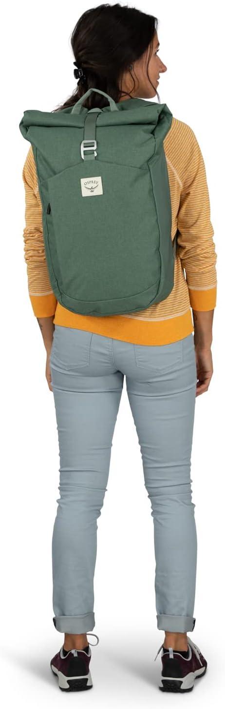 imageOsprey Arcane Roll Top Commuter Backpack BlackAllium RedBrindle Brown