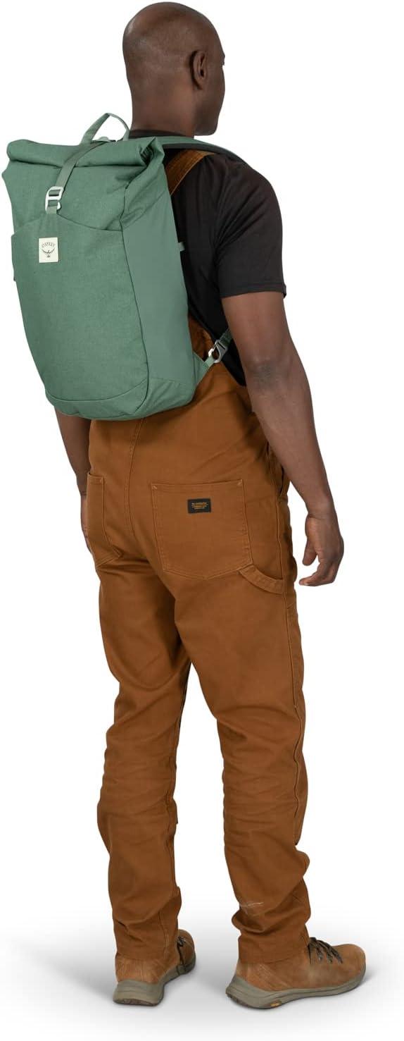 imageOsprey Arcane Roll Top Commuter Backpack BlackAllium RedBrindle Brown