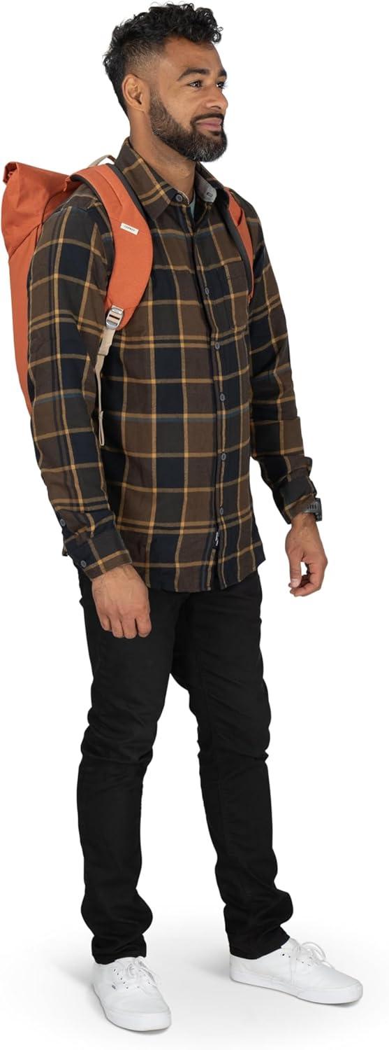 imageOsprey Arcane Roll Top Commuter Backpack BlackPorcelain Orange Heather