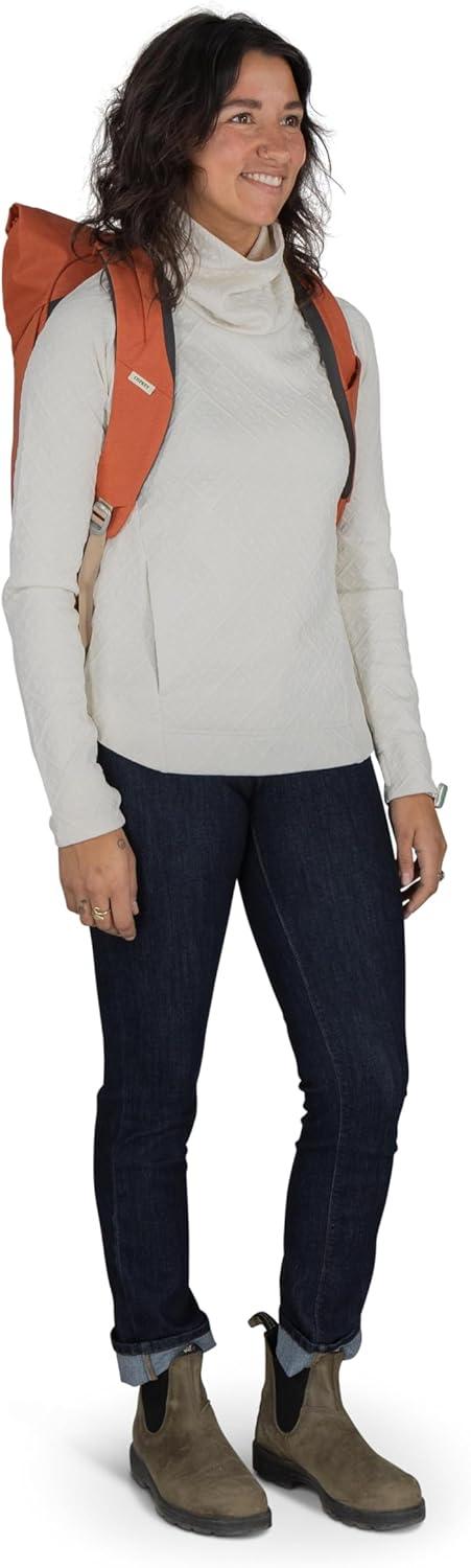 imageOsprey Arcane Roll Top Commuter Backpack BlackPorcelain Orange Heather