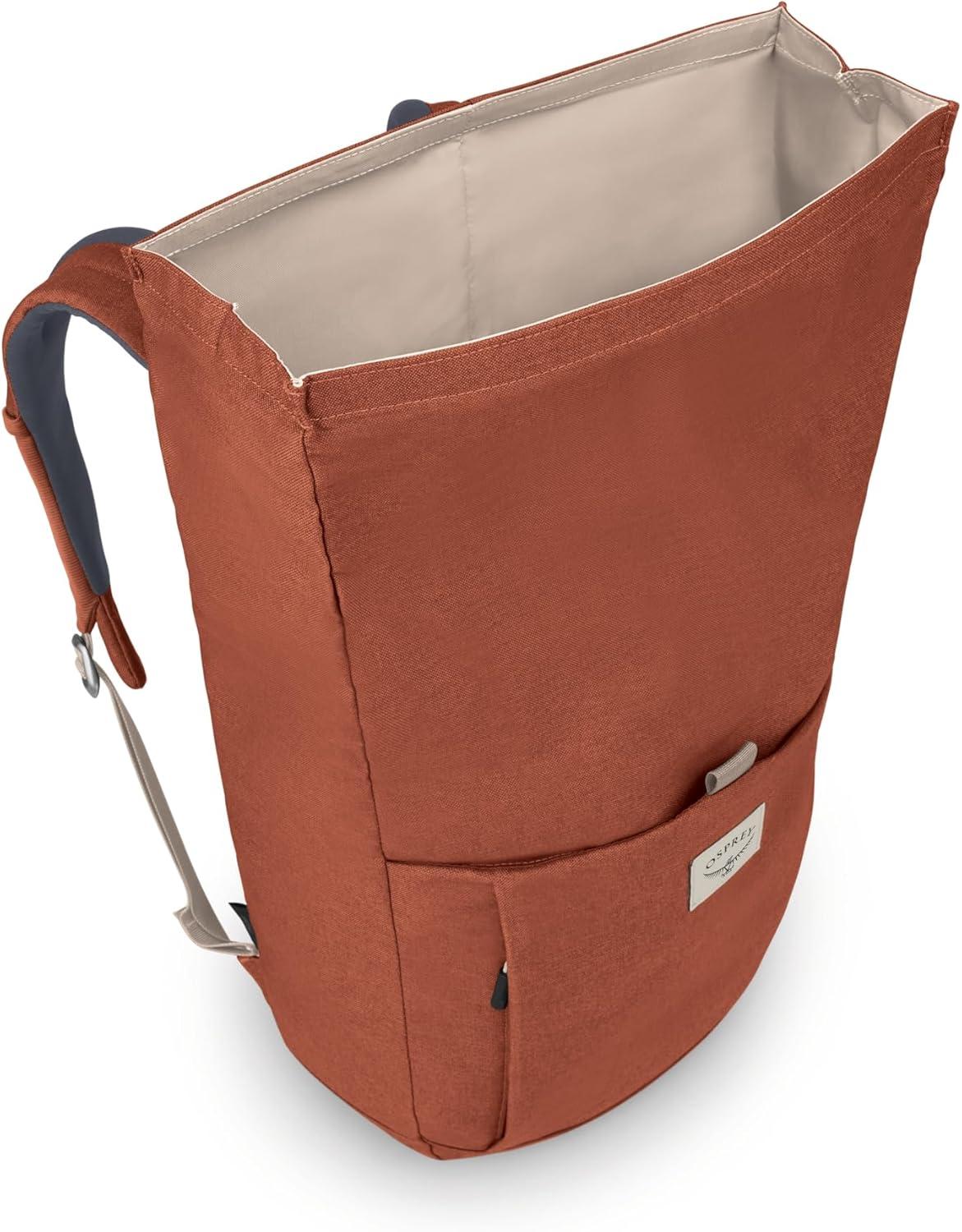 imageOsprey Arcane Roll Top Commuter Backpack BlackPorcelain Orange Heather