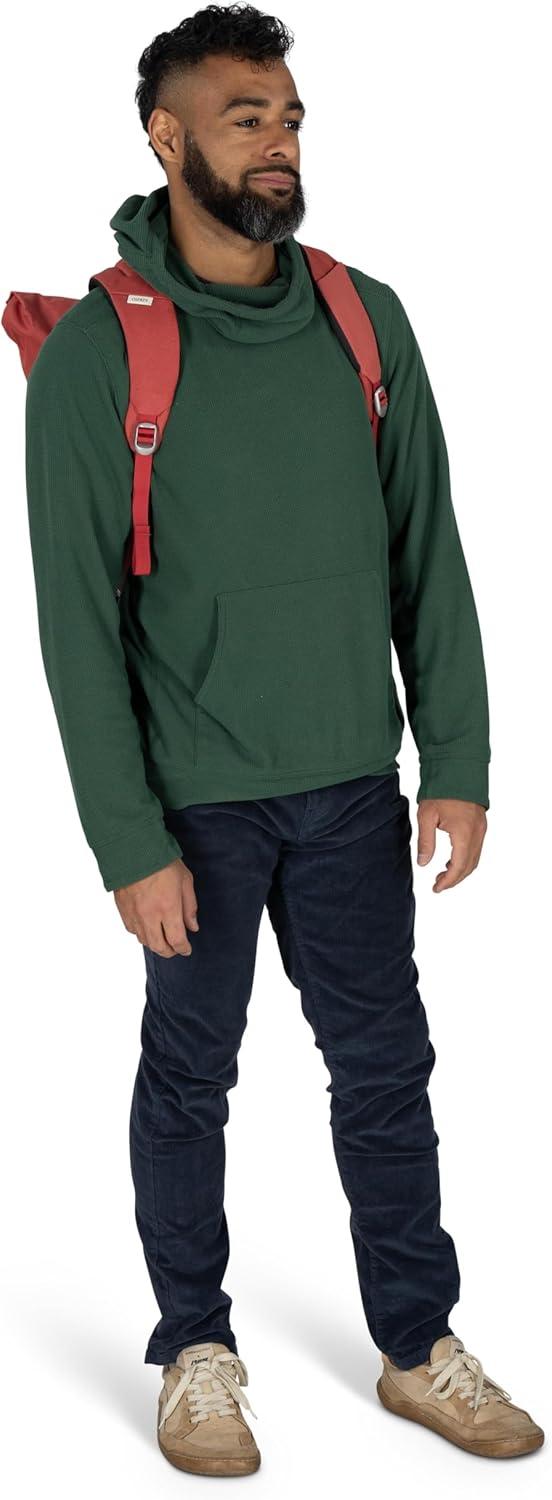 imageOsprey Arcane Roll Top Commuter Backpack BlackRed Pampas Heather