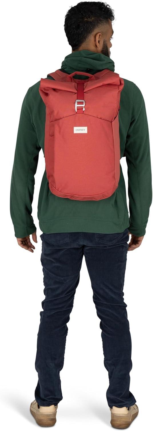 imageOsprey Arcane Roll Top Commuter Backpack BlackRed Pampas Heather