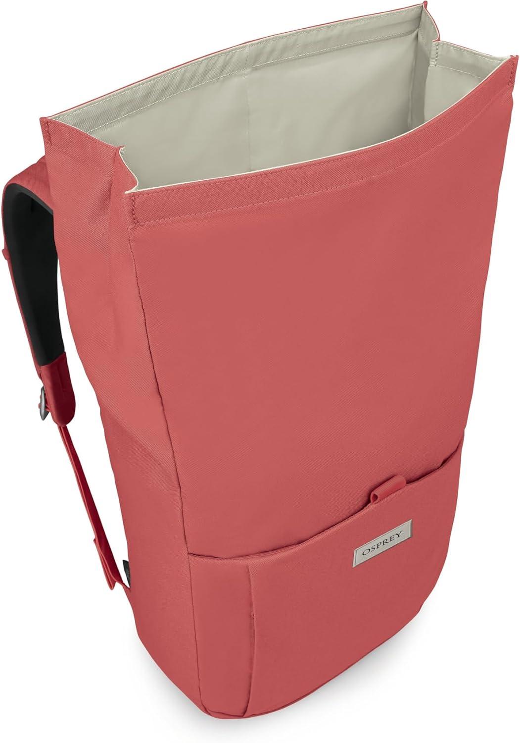 imageOsprey Arcane Roll Top Commuter Backpack BlackRed Pampas Heather