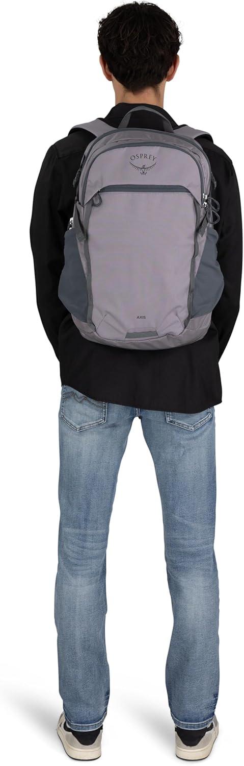 imageOsprey Axis Laptop Backpack Sleek Everyday Pack with Laptop Sleeve Water Bottle Pockets ampamp Compression StrapsBlackCoal Grey