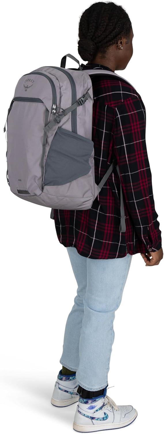 imageOsprey Axis Laptop Backpack Sleek Everyday Pack with Laptop Sleeve Water Bottle Pockets ampamp Compression StrapsSoundwave Grey