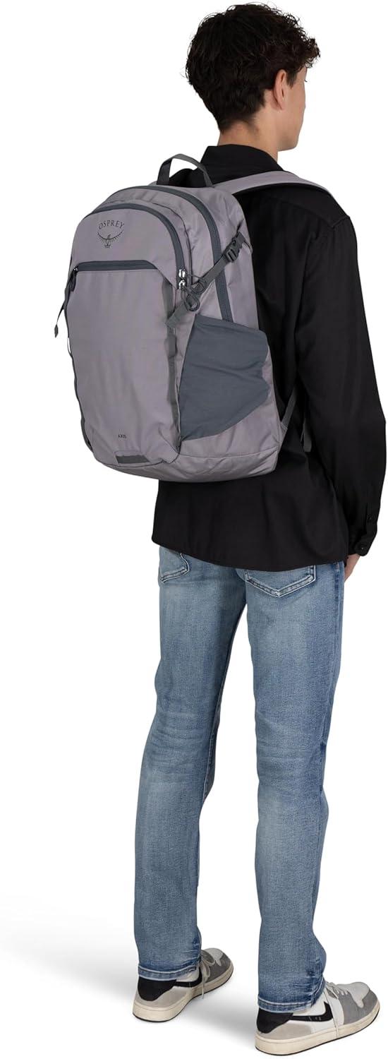 imageOsprey Axis Laptop Backpack Sleek Everyday Pack with Laptop Sleeve Water Bottle Pockets ampamp Compression StrapsSoundwave Grey
