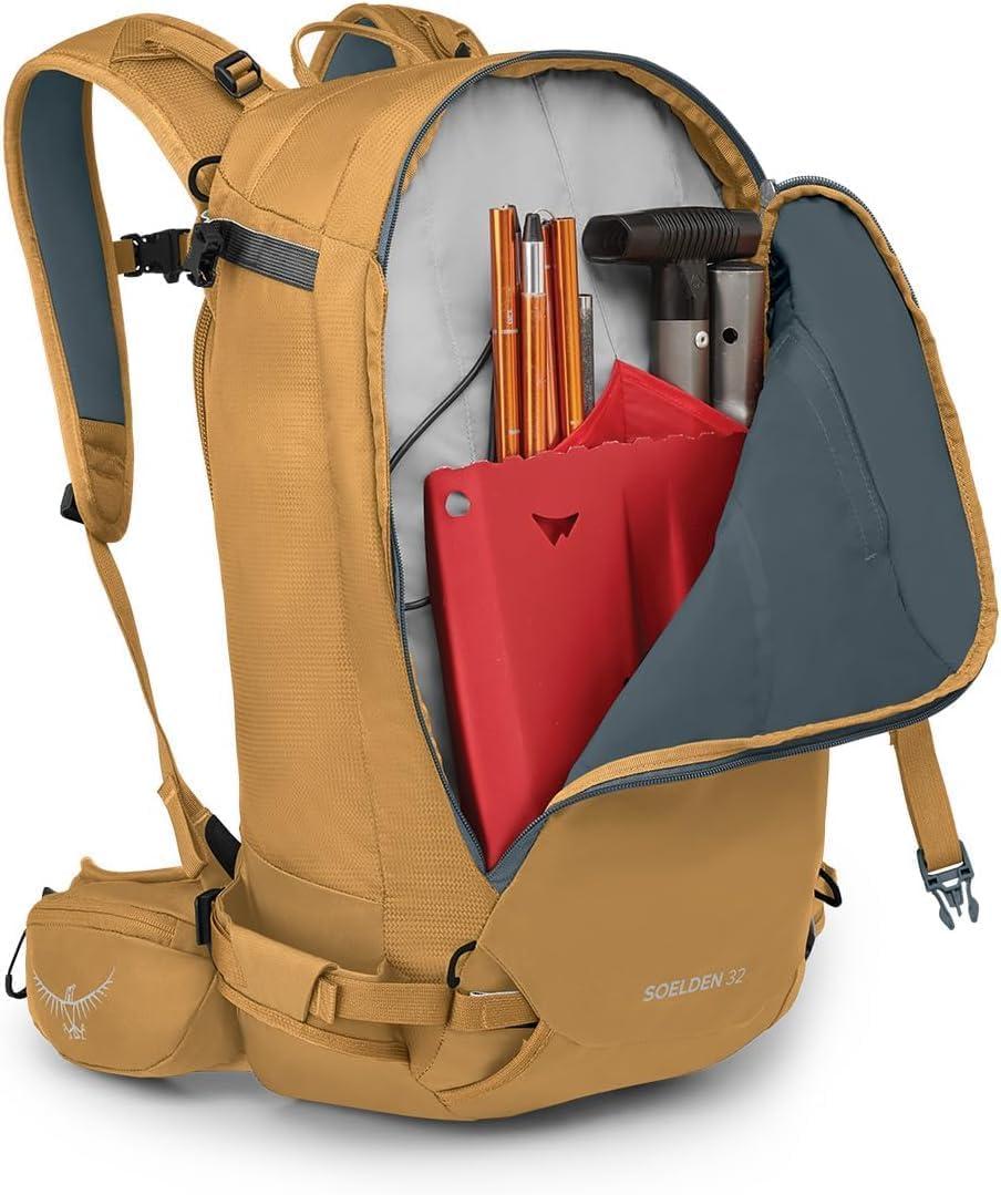 imageOsprey Soelden Pro 32L Mens Ski and Snowboard Backpack with E2 Airbag System Red MountainArtisan Yellow