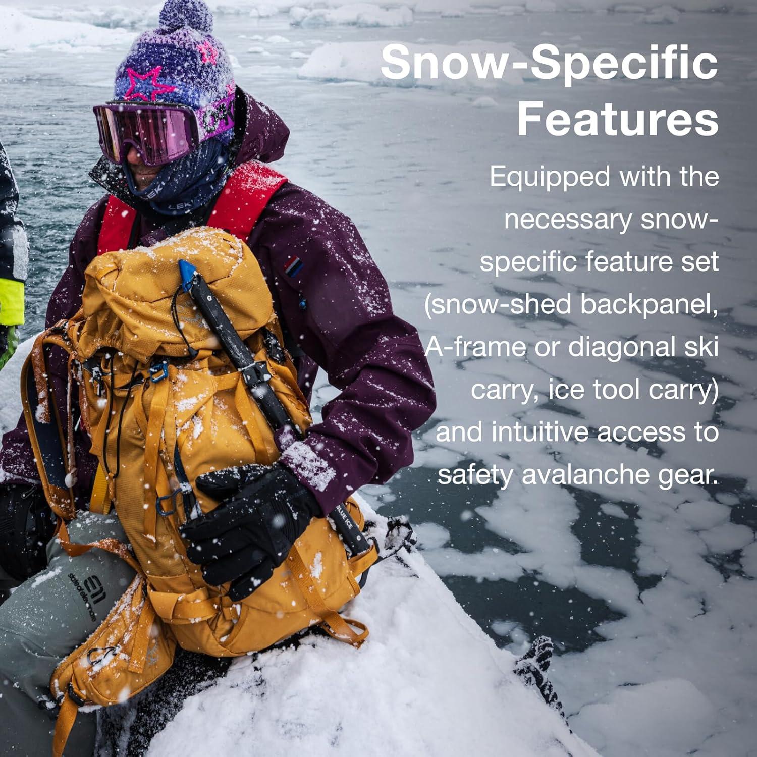 imageOsprey Soelden Pro 32L Mens Ski and Snowboard Backpack with E2 Airbag System Red MountainArtisan Yellow