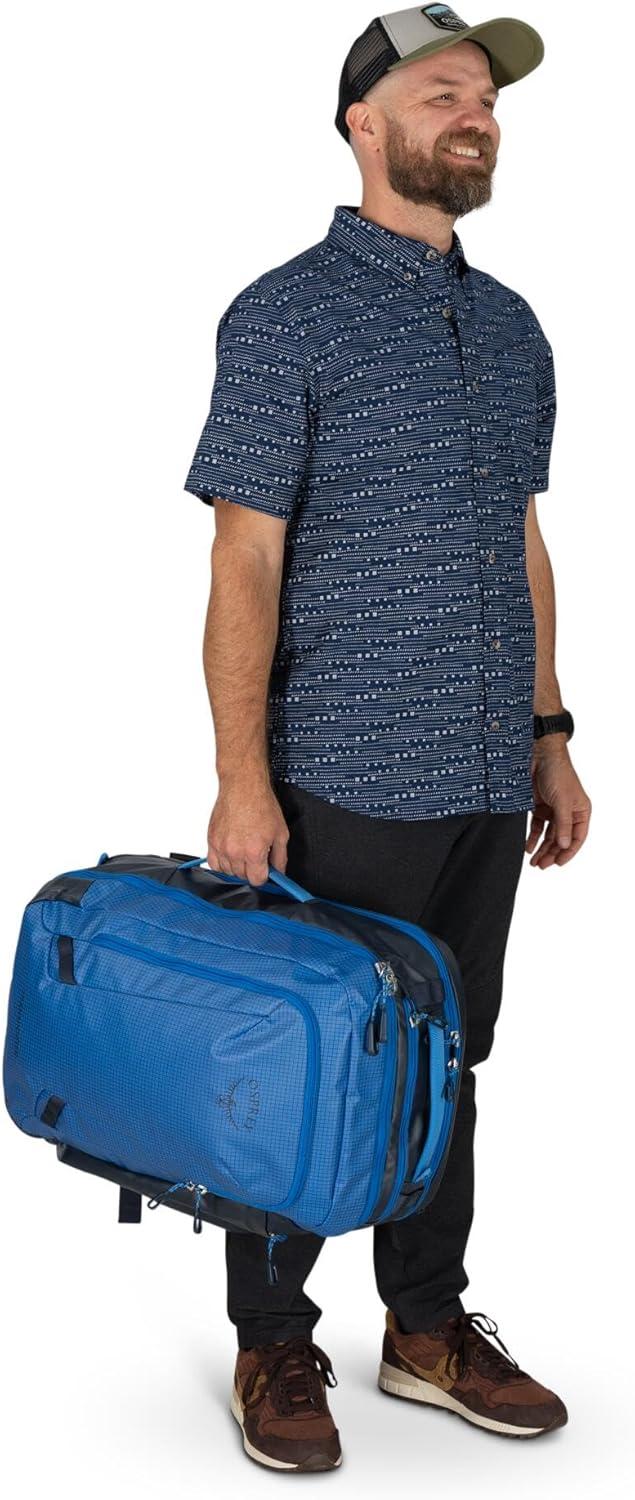 imageOsprey Transporter 44L Travel Pack Raven BlackBlue FlameNocturnal Blue