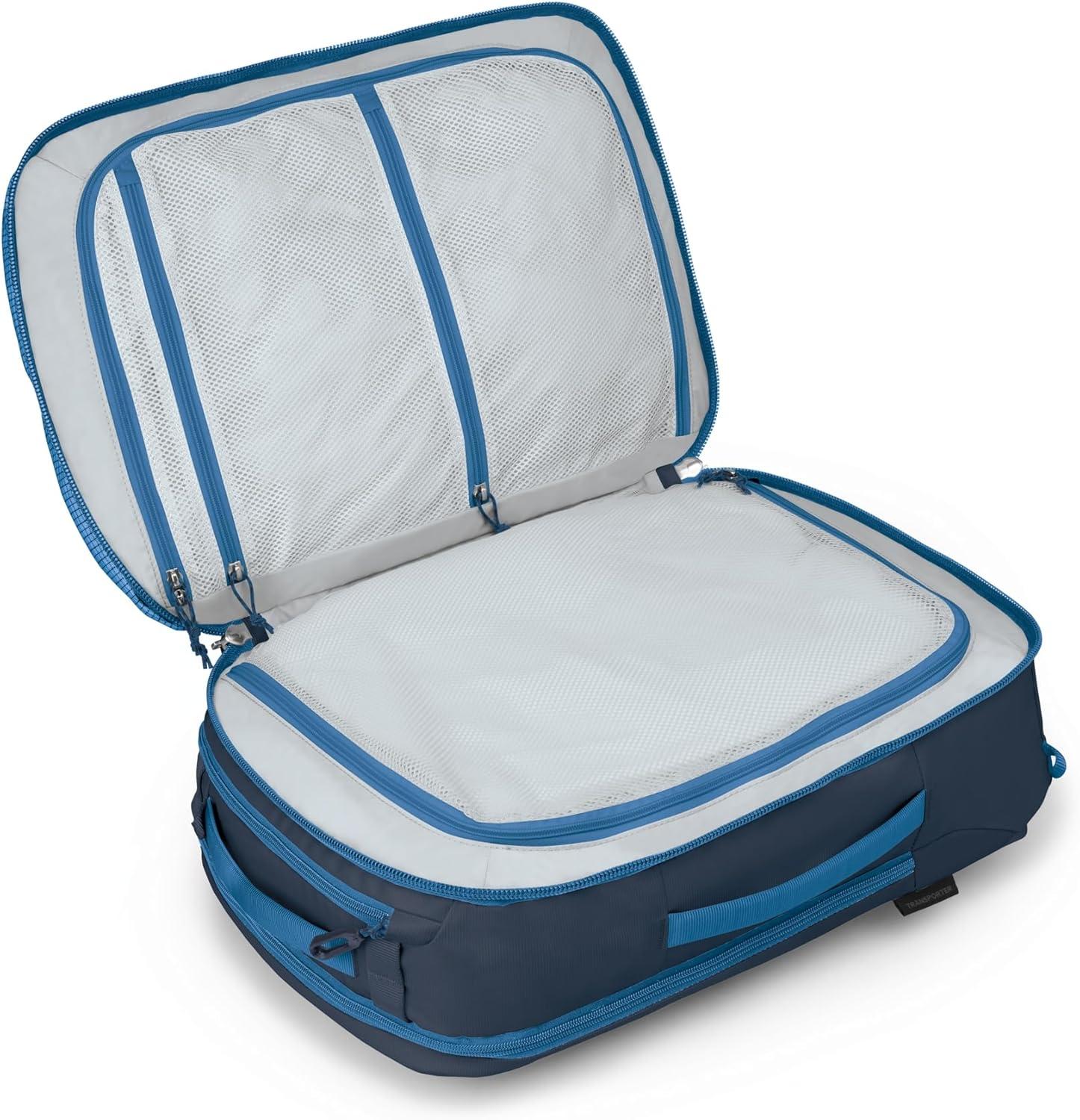 imageOsprey Transporter 44L Travel Pack Raven BlackBlue FlameNocturnal Blue