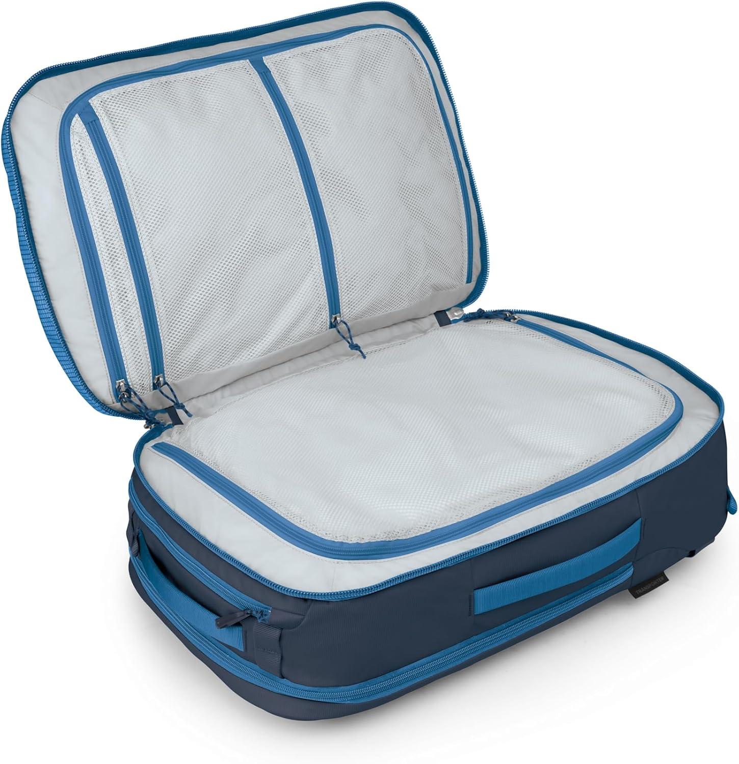 imageOsprey Transporter 44L Travel Pack Raven BlackBlue FlameNocturnal Blue