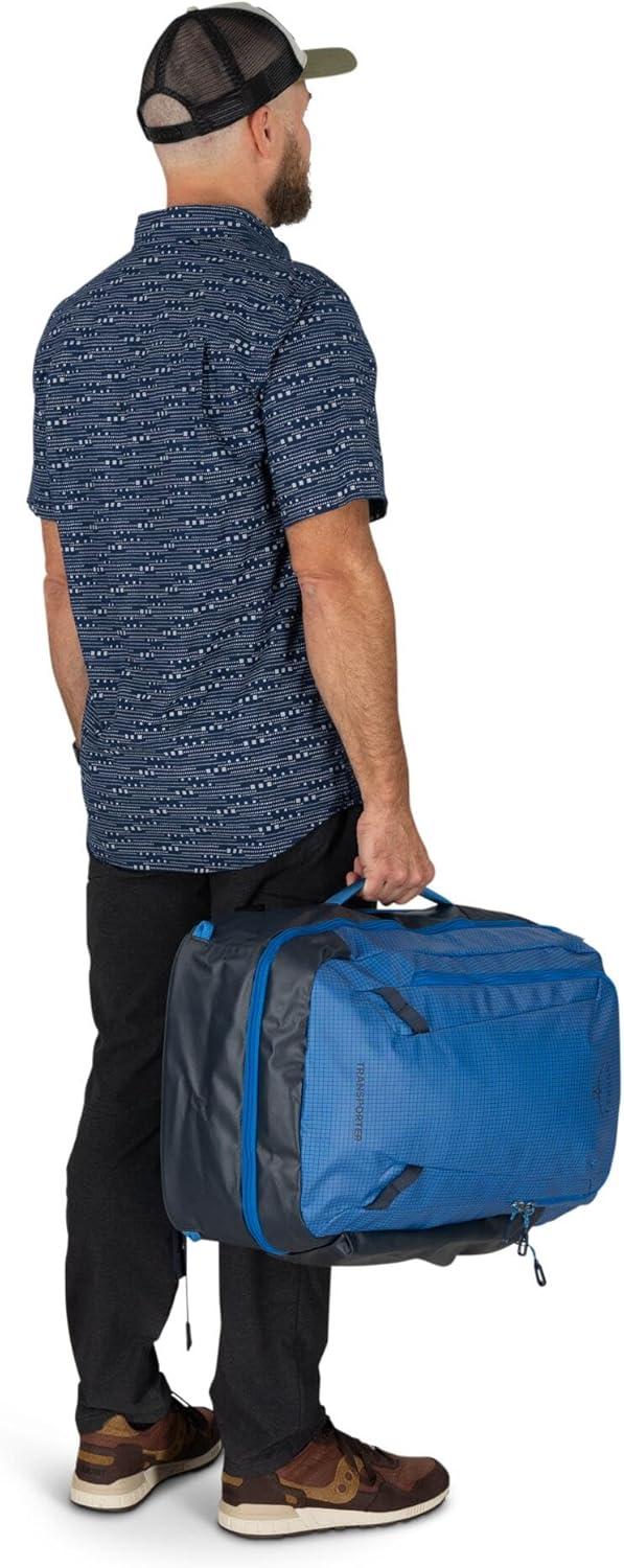 imageOsprey Transporter 44L Travel Pack Raven BlackBlue FlameNocturnal Blue